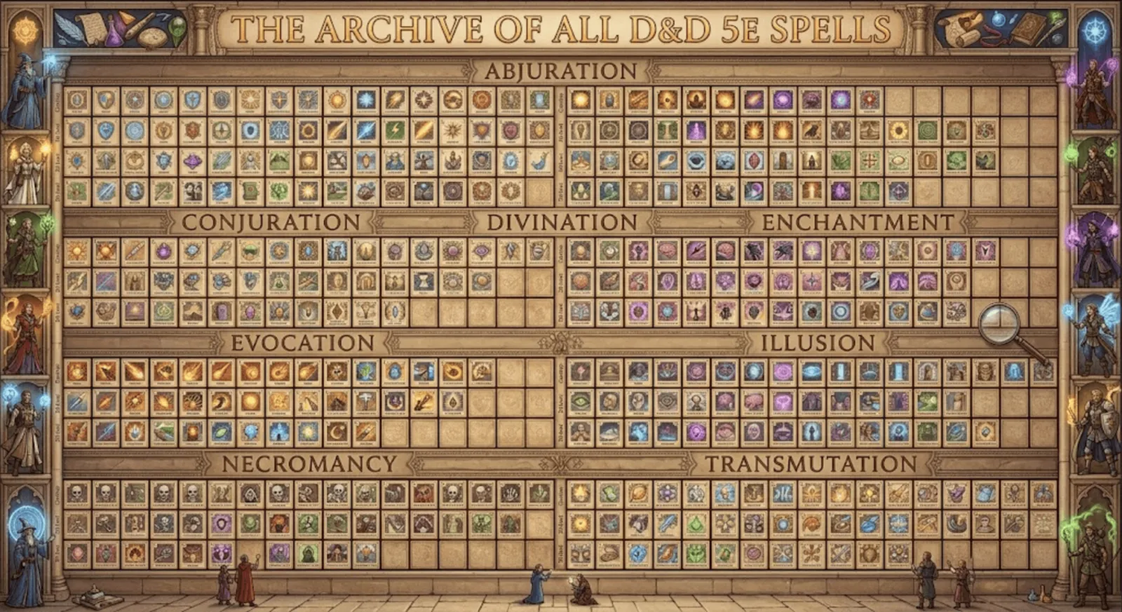 The archive of D&D 5e spells