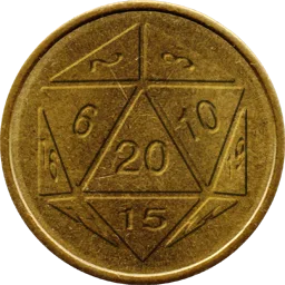A coin landing tails